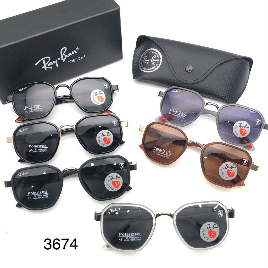 Kacamata Sungglass Pria RB Kode 3674 FullsetBox Super