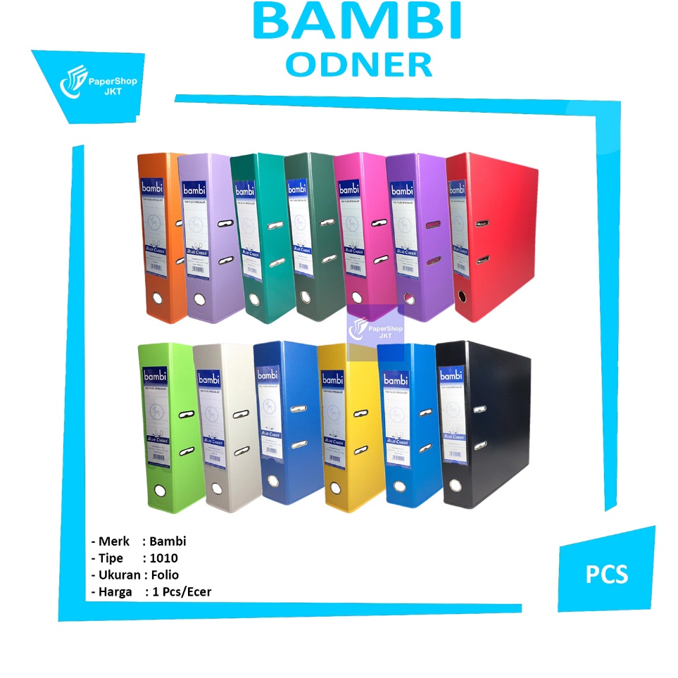 

KODE G97J BAMBI Odner Tempat Penyimpanan File Folio 11 Warna PCS