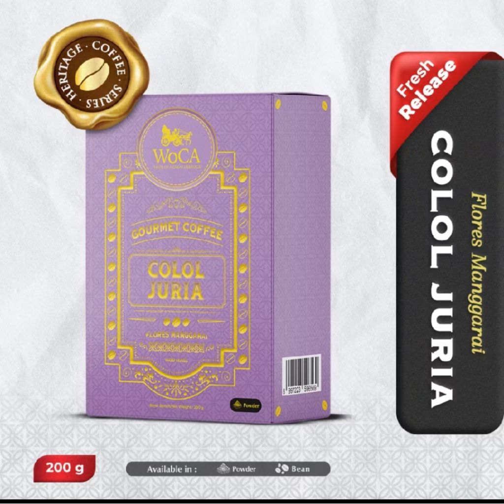 

Woca heritage coffe Flores Manggarai colol Julia 200gr (kopi premium)