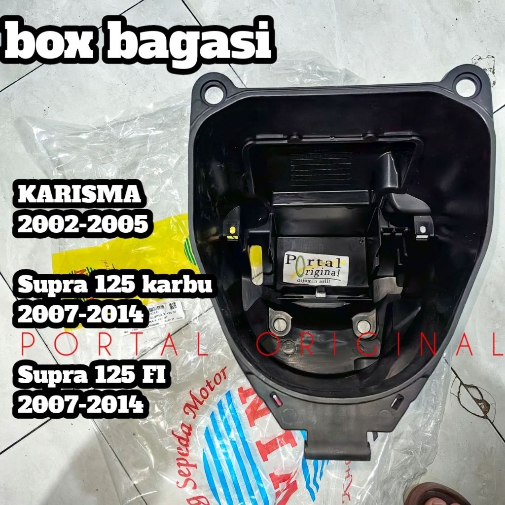 Box Bagasi Karisma Supra X 125 (2007-2014) KPH Injeksi Karbu 100% ASLI AHM original ori barang bawah