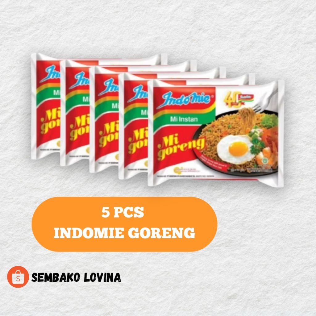 

Indomie Goreng 85g – Paket Isi 5 pcs | Mi Instan Rasa Original