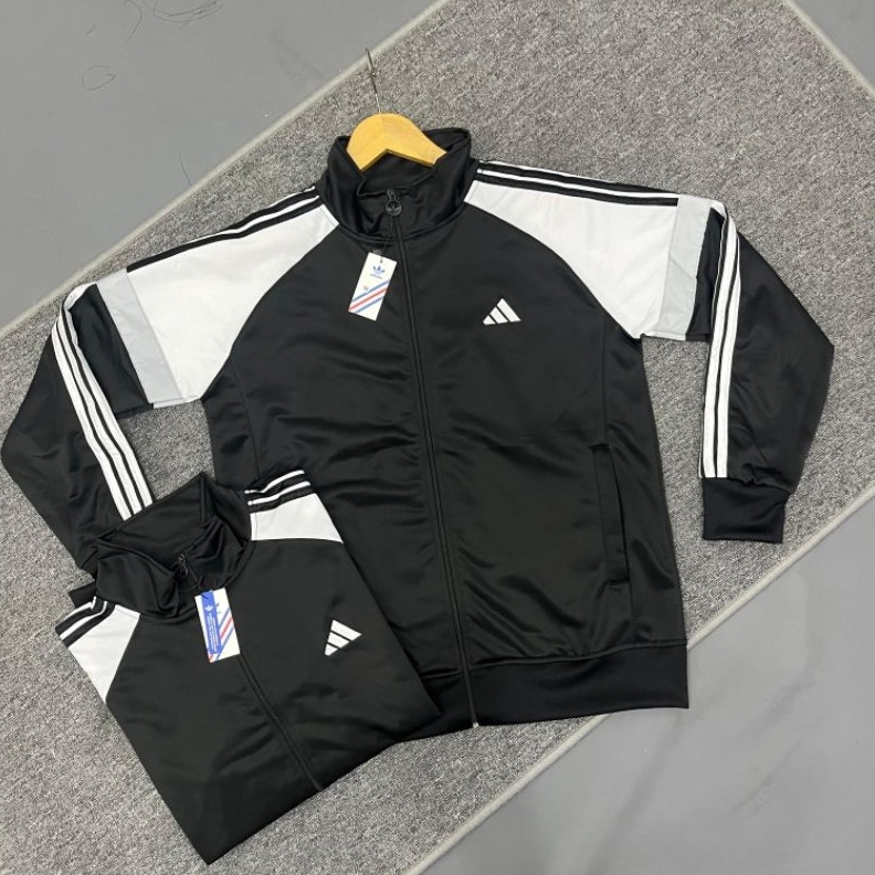 KODE B85W JAKET TRACKTOP ADIDAS HITAM ULTRAS FUL TAG WASH PREIMUM LOGO BORDIER