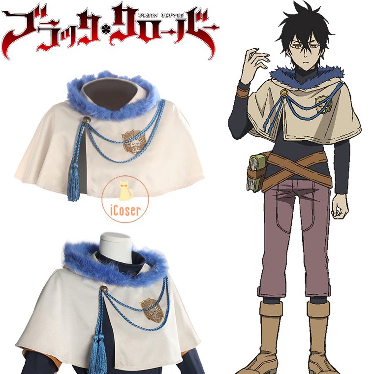 KODE M19Z Coat Jubah Cosplay Black Clover Golden Dawn Cape Yuno Grinberryall