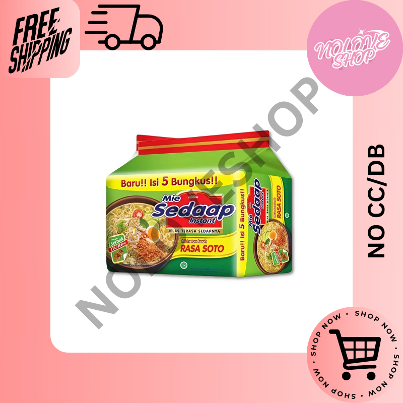 

SEDAAP MIE KUAH RASA SOTO ISI 5 BUNGKUS X 75 GR