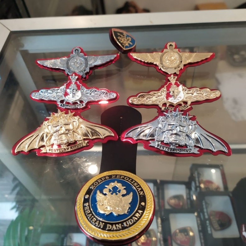 KODE G75F Pin polairud  brivet polairud  roda polairud  sar polairud  wing bahari perwira  selam pol