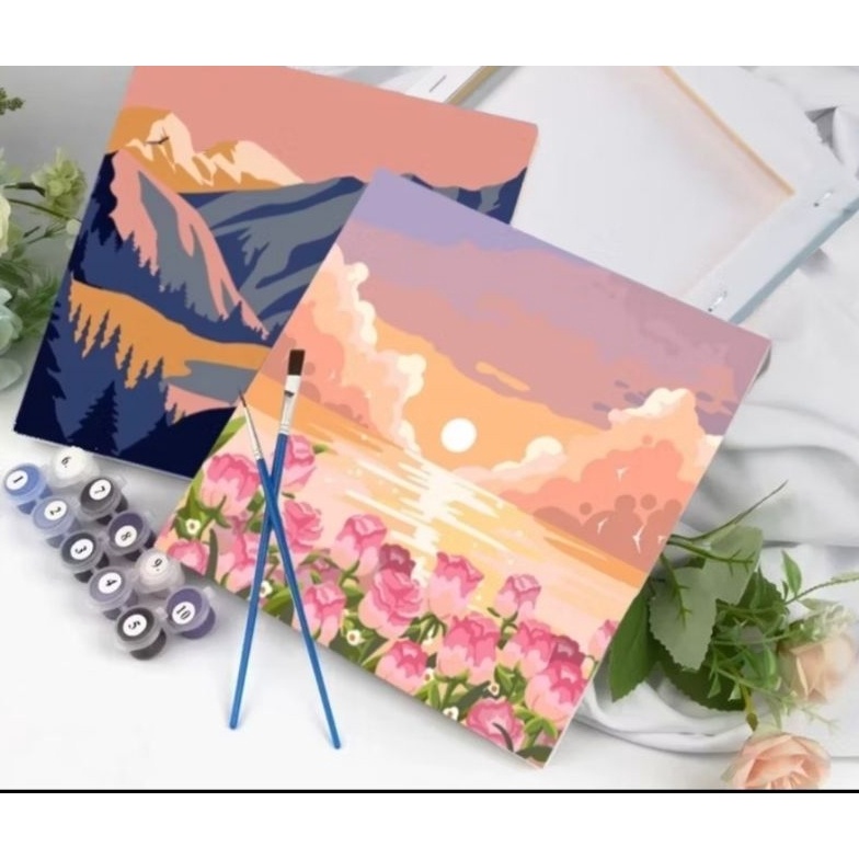 

Paint By Number 2 x 2 cm Lukisan Kanvas DIY Digital Painting Kit With Kanvas KODE A1V9