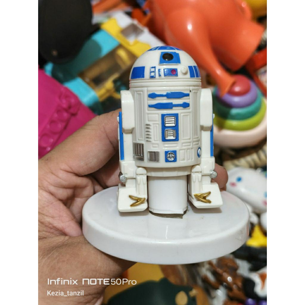 JUALAN ACTION FIGURE FIGUR TOPPER TOPER STARWARS STAR WARS STARWAR TUTUP GELAS MUG CANGKIR PUTIH R2D