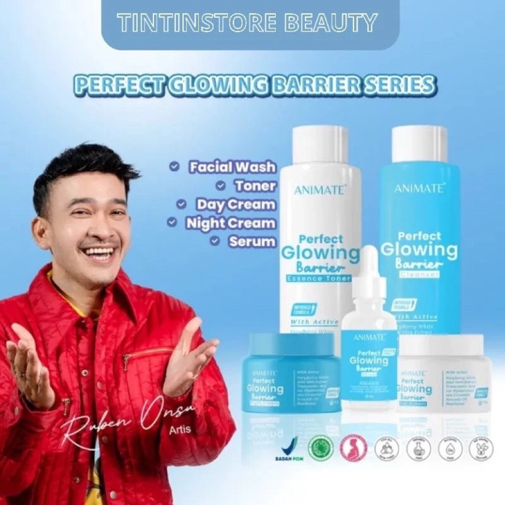 ANIMATE PERFECT GLOWING BARRIER SERIES / PAKET SKINCARE BPOM MEMPERBAIKI SKINBARRIER