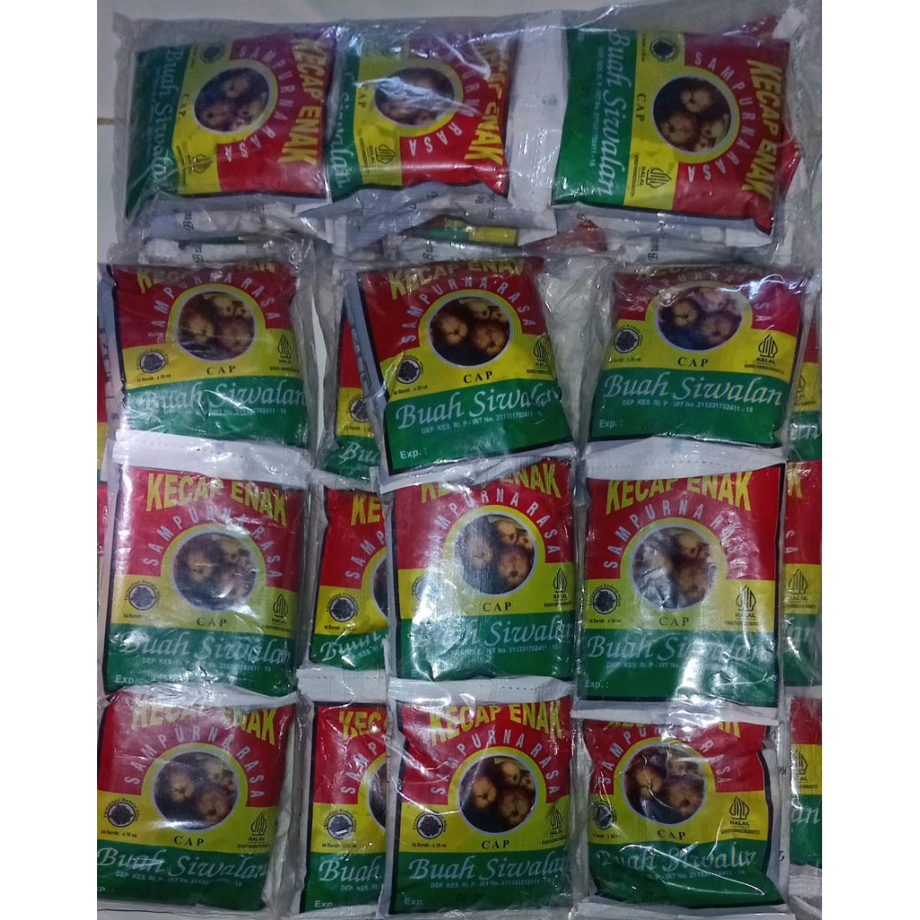 

kecap siwalan 35 ml kecap kental manis kemasan Sachet kecil kecap manis buah siwalan 1 Renceng isi 12 pcs