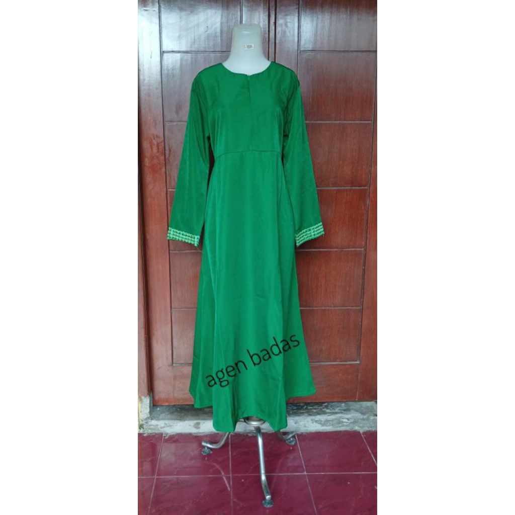 gamis muslimat NU hijau bordil.gamis pengajian NU aplikasi bordil