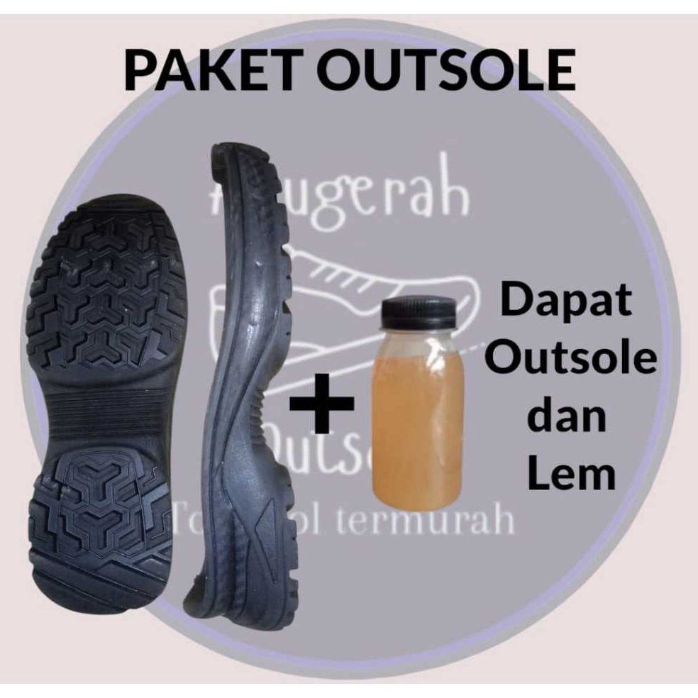 KODE I84K Paket bundling outsole dan lem sepatu  Outsole sepatu alas sepatu pdl cheetah booth gunung