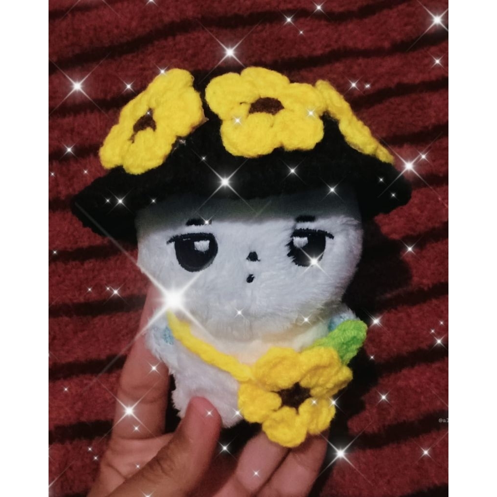 topi+tas rajut boneka kpop doll 10cm kpop doll clothes