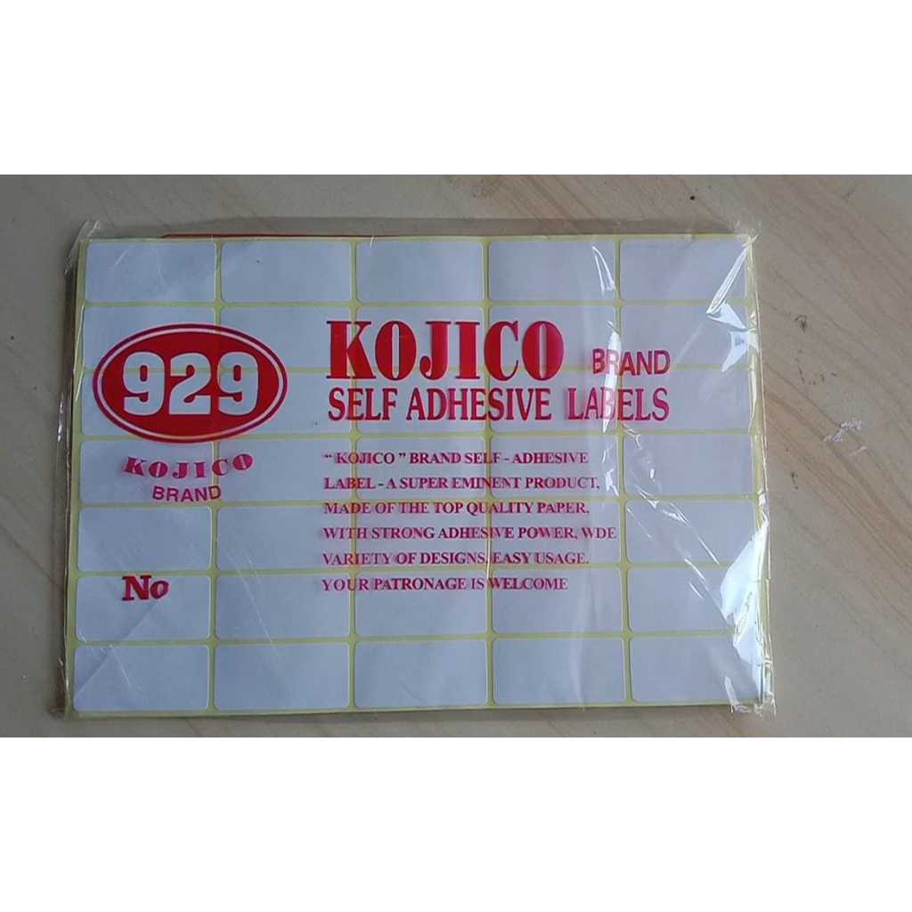 

Sticker Putih KOJICO No. 108 Satuan