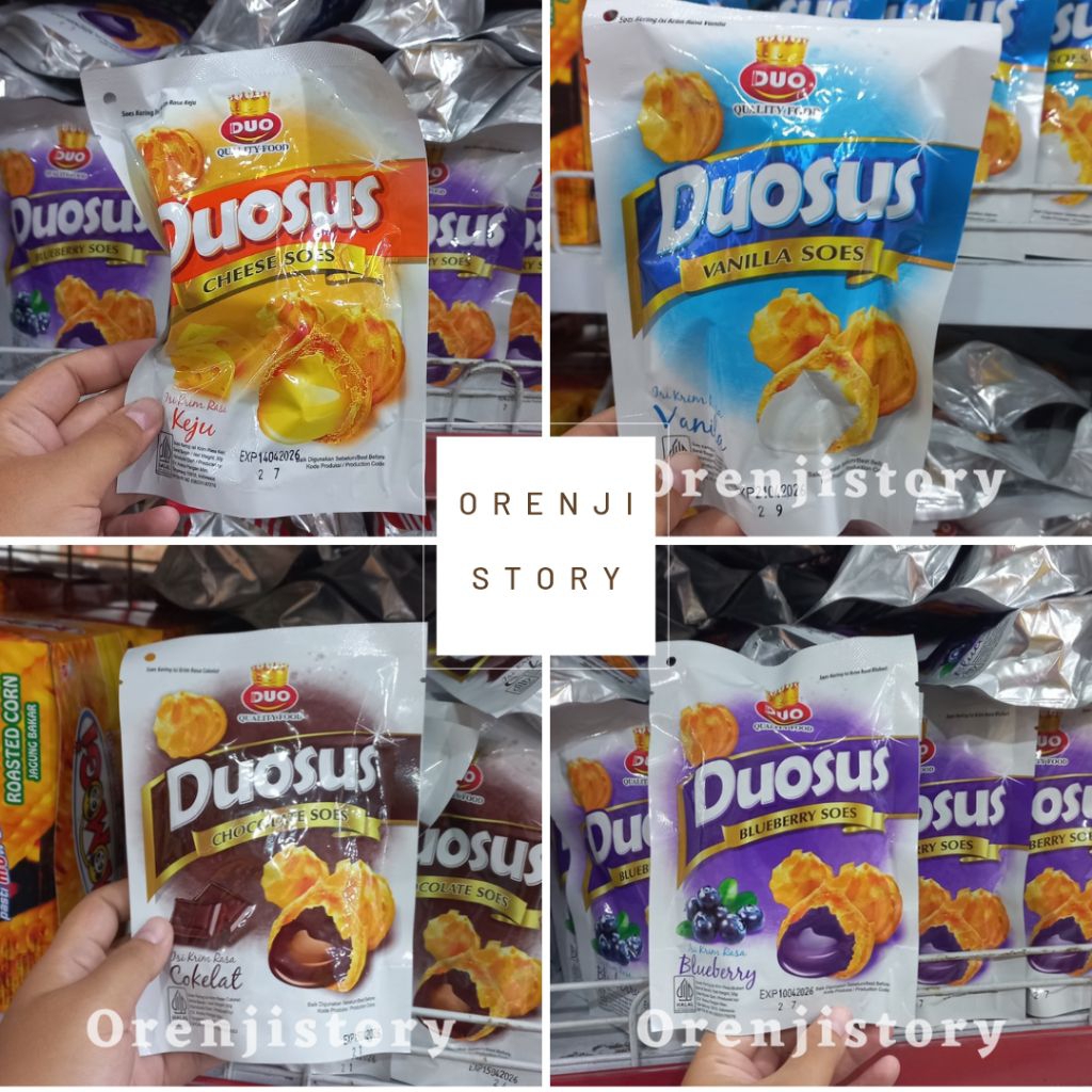 

top duo sus 1 dus isi 30 coklat, blueberry, keju, vanilla