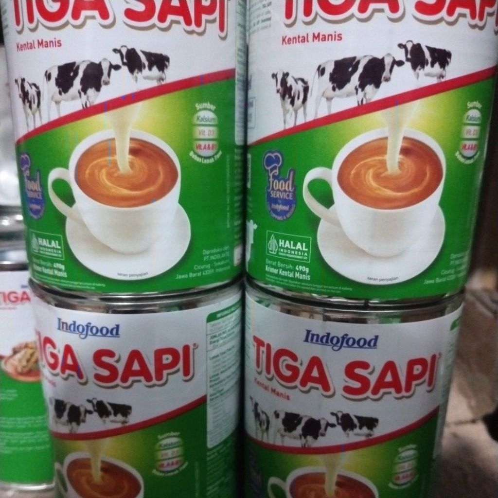 

susu skm kremer tiga sapi kaleng 490g exp 28 februari 2026
