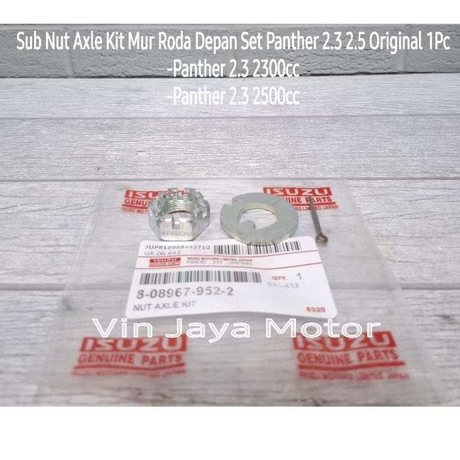 Nut Axle Kit / Mur Roda Depan Set Isuzu Panther 2.3 2.5 Original 1Pc