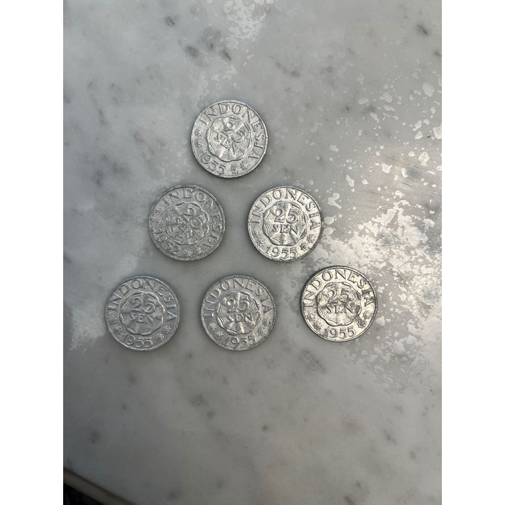 UANG KOIN 1952 1955 25 SEN