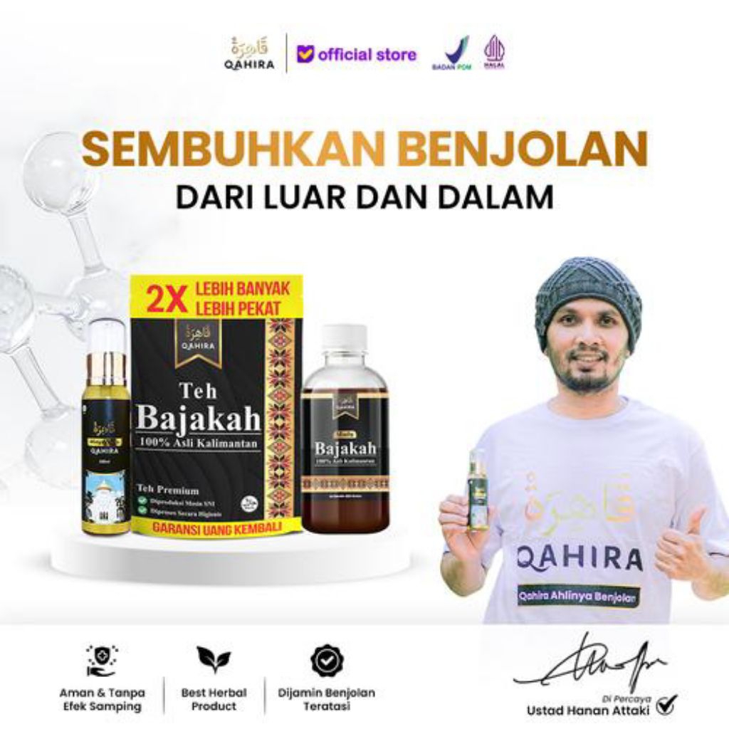 Minyak Qahira Benjolan Menghilangkan Benjolan Seluruh Tubuh Original - 1 Botol Minyak