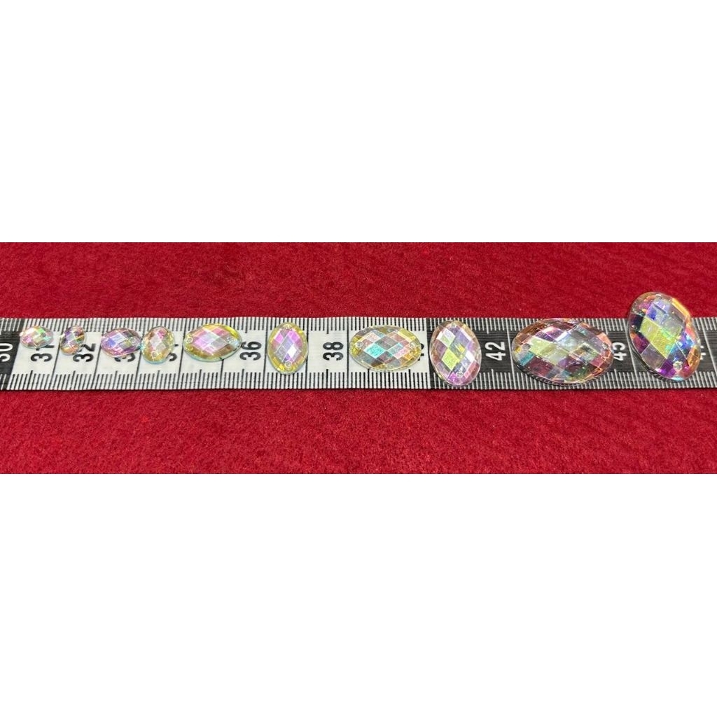 Payet Mata Pelangi / Diamond Jahit Pelangi / Mata Mata Pelangi (1 Lusin)