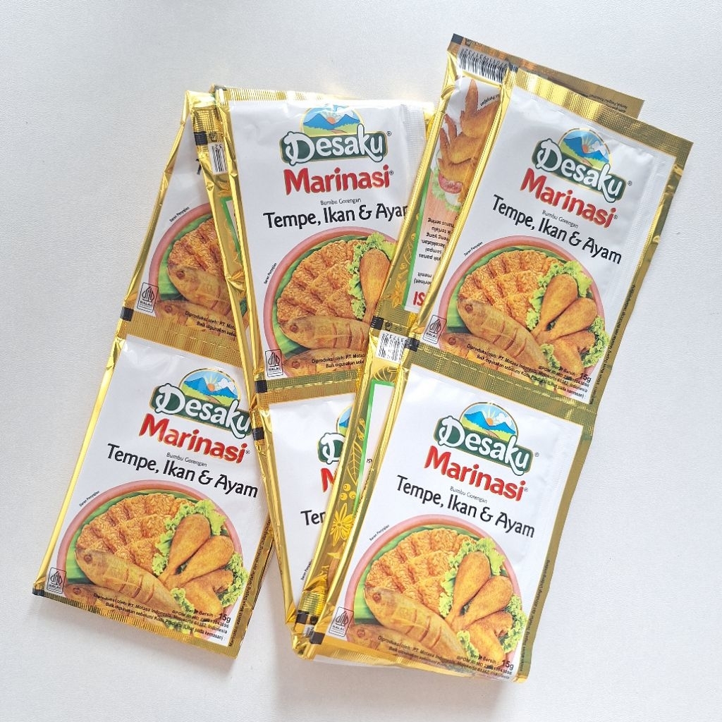 

Desaku Marinasi Serbaguna 1 Pack (12 Sachet) | Bumbu Marinasi Tempe, Ikan, Ayam