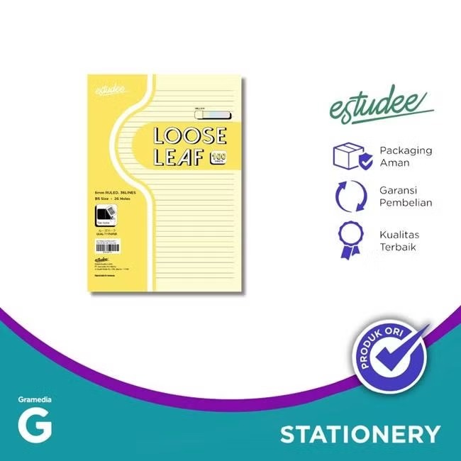 

Gramedia Karawaci - Estudee Loose Leaf I Color B5 100 Yellow