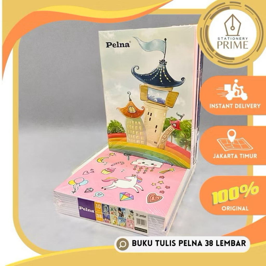 

Buku Tulis Pelna isi 38 lembar 1 pack isi 10pcs / Buku tulis Murah / Buku Sekolah