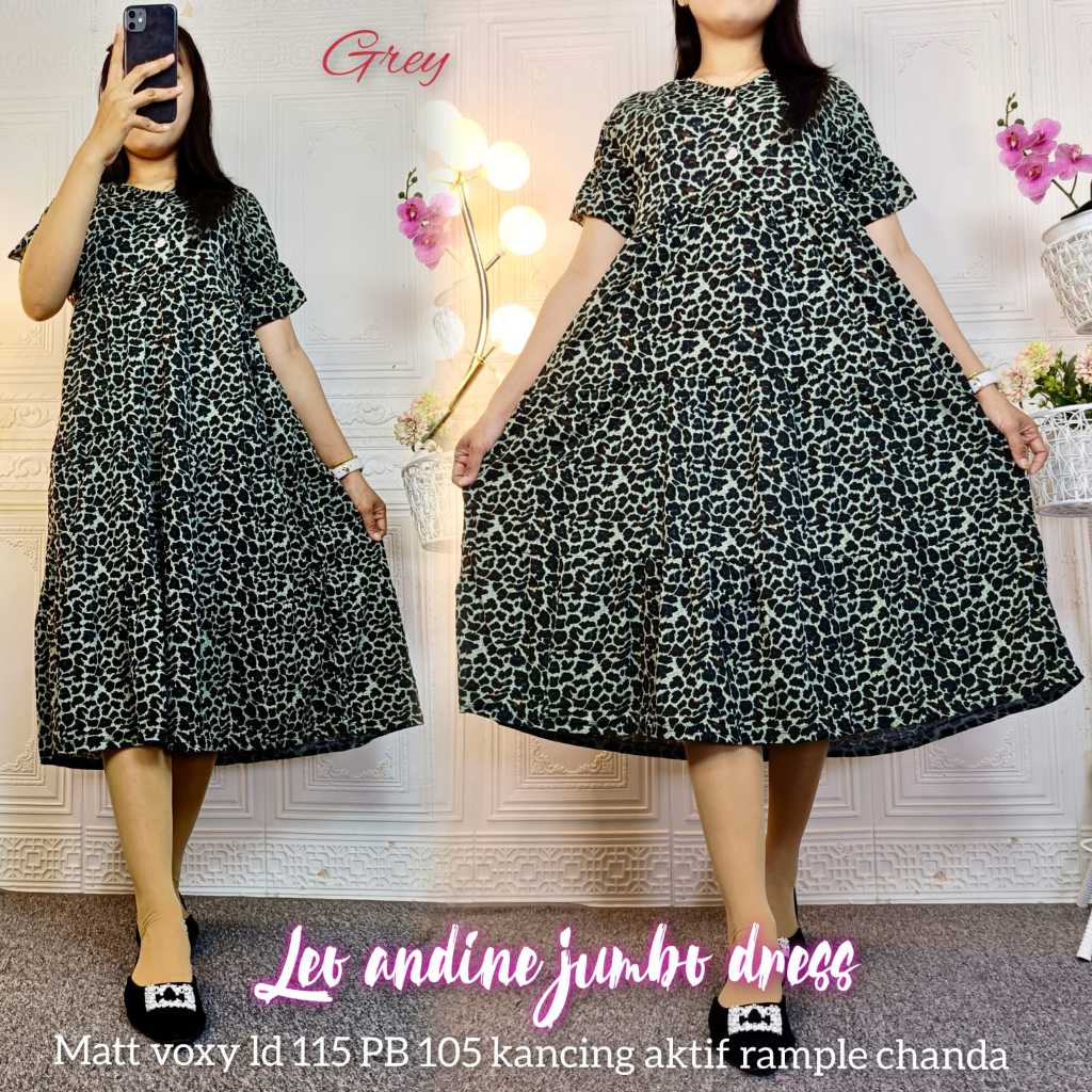 aneka_Daster voxy jumbo busui andine Leopard rample susun // Homedress viral // Dress voxy termurah