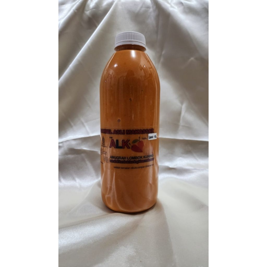 

Anugrah Lombok Kuning | Sambal Kuning Khas Makassar | Ukuran 1000 ML | Pedas