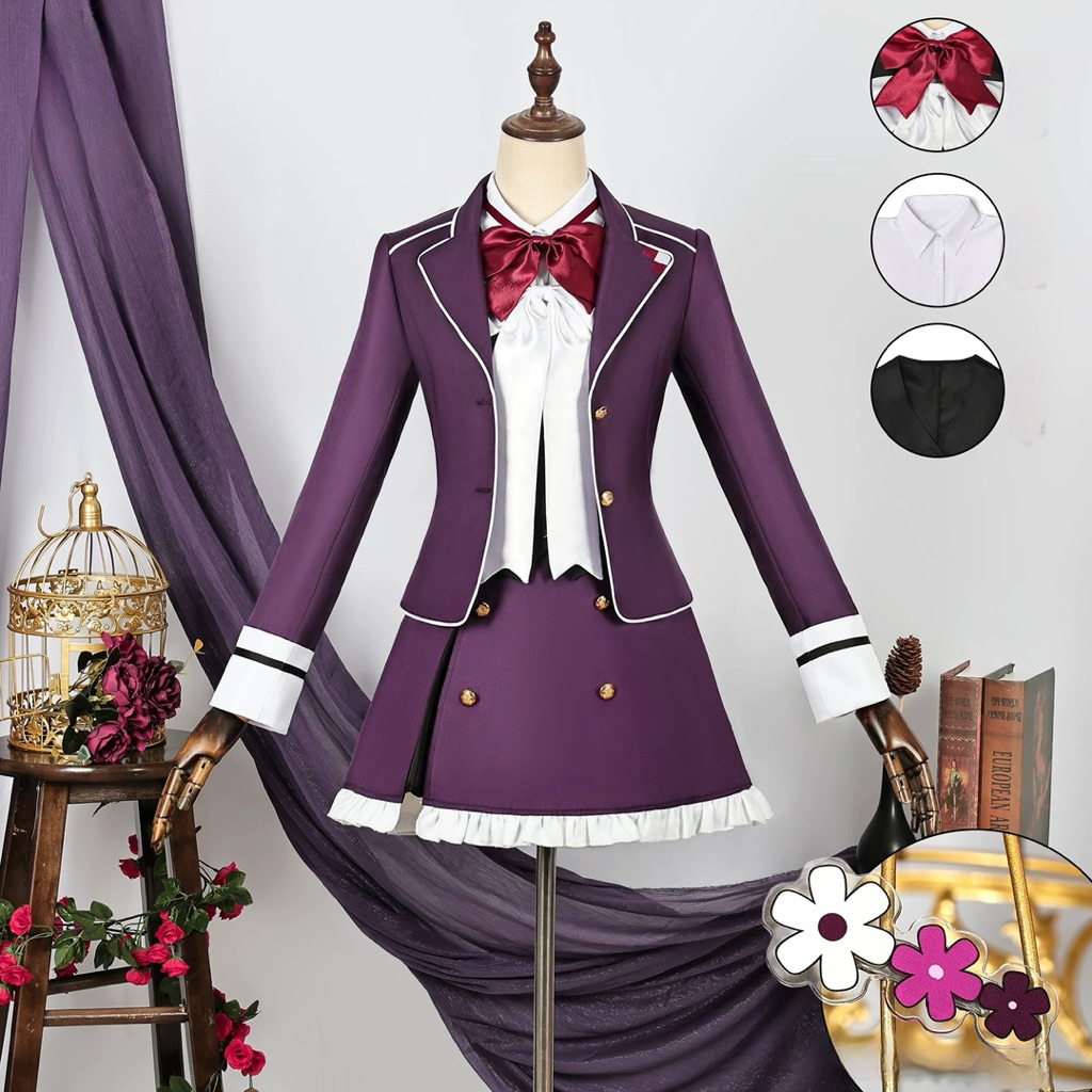 【Moonfairy】Lardoo Diabolik Lovers Yui Komori Costume Cosplay Anime Fullset Wig Kostum Uniform