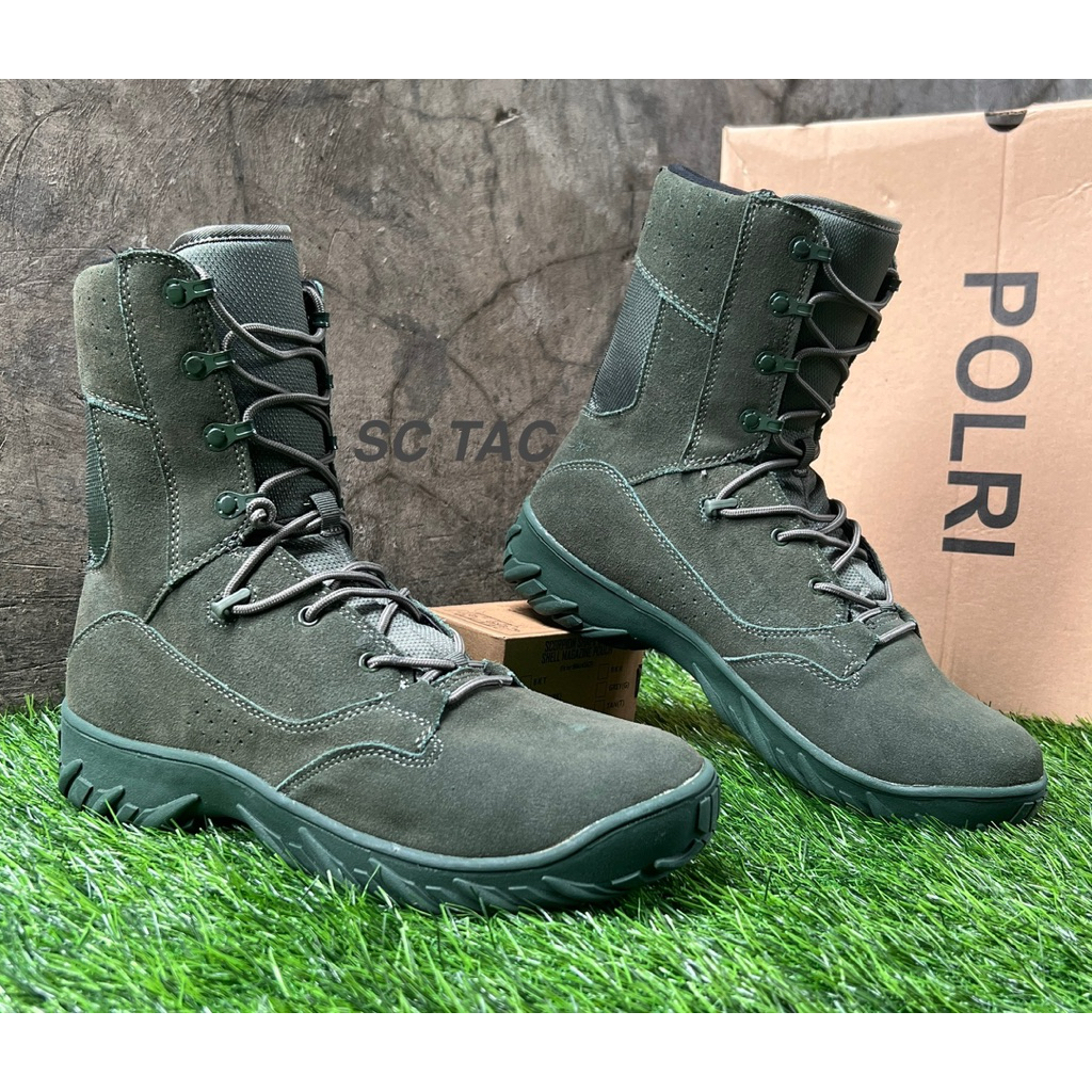 Sepatu PDL TACTICAL HIJAU BRIMOB 2023/Sepatu PDL HIJAU JATAH BRIMOB 2023