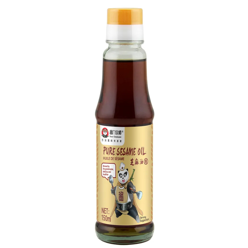 

Sauce Grandmaster Minyak Wijen Murni 150ml HALAL – Pure Sesame Oil 100% Asli Halal – Minyak Wijen Masakan Asia