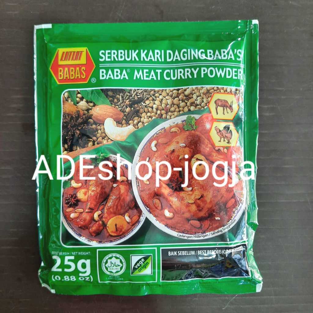 

BABA Bumbu serbuk Kari Daging Babas Baba's Meat Curry 25 gr bubuk kare
