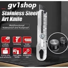 

Pisau Cutter Stainless 9IN1 Multifungsi