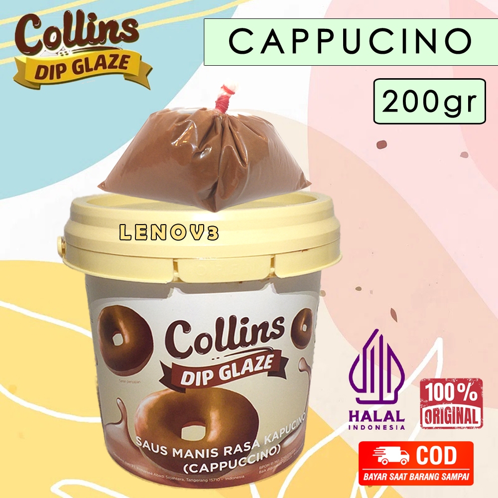 

Selai Collins Dip Glaze Rasa Cappuccino 200gr | Saus Manis Pasta Selai Donat Roti Rasa Cappuccino