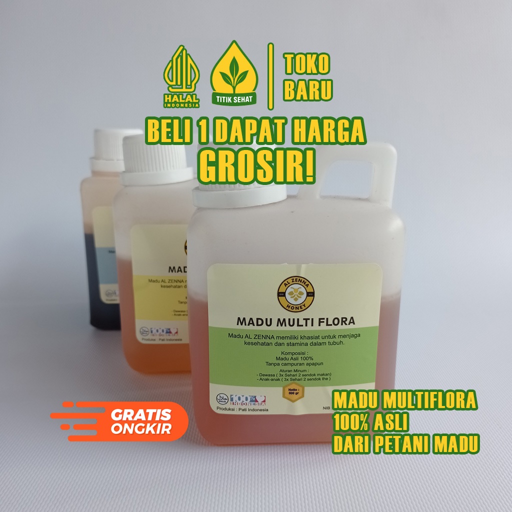 

MADU ORIGINAL MULTIFLORA 1KG - MADU ASLI LEBAH BUNGA LIAR