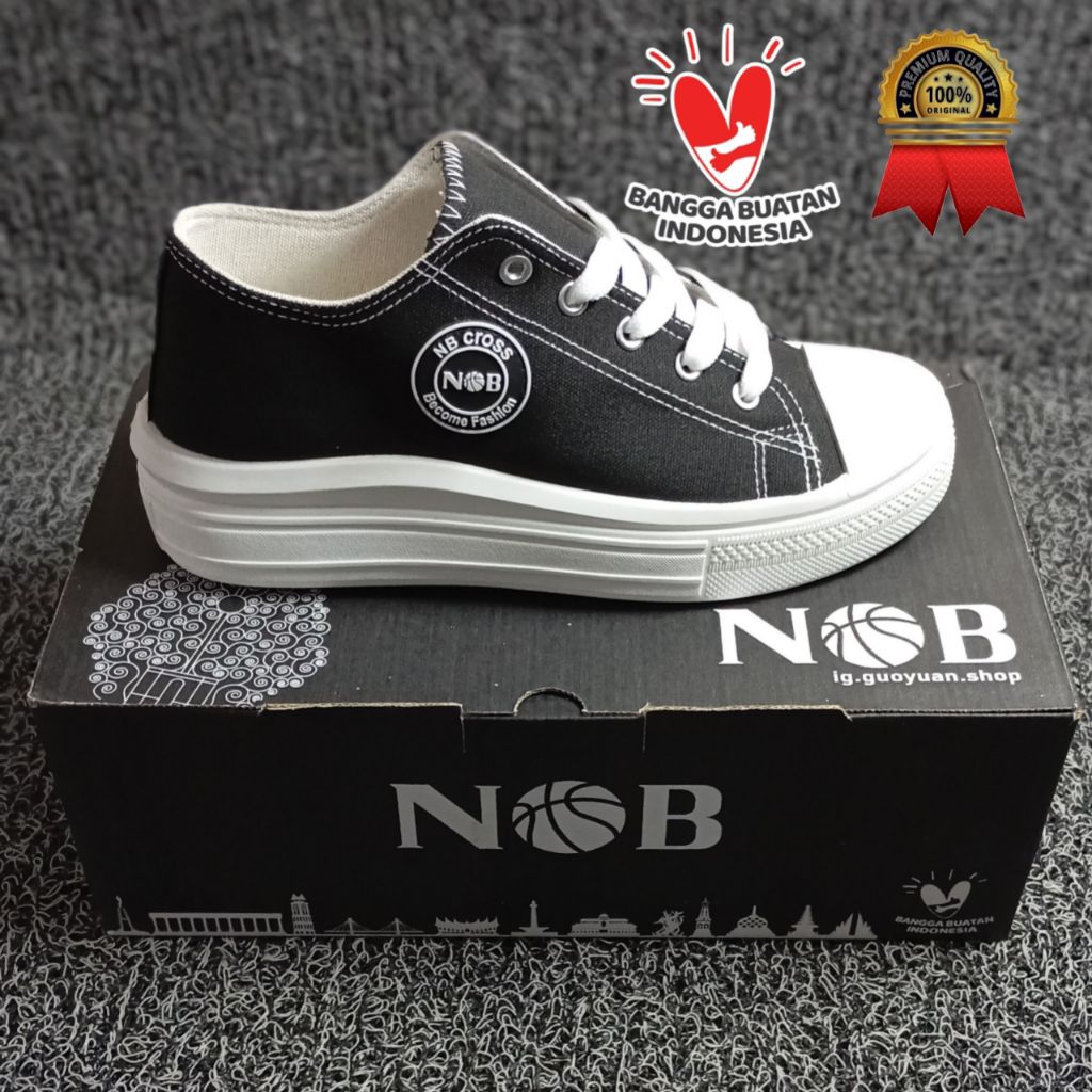 Sepatu Warior NOB Low 009 100% Original bahan canvas
