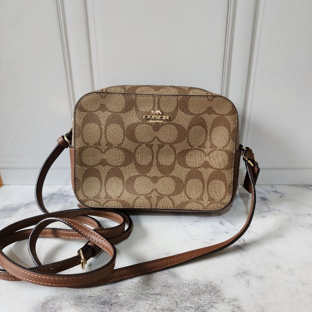Coach Mini Camera Bag Signature Brown Original Preloved