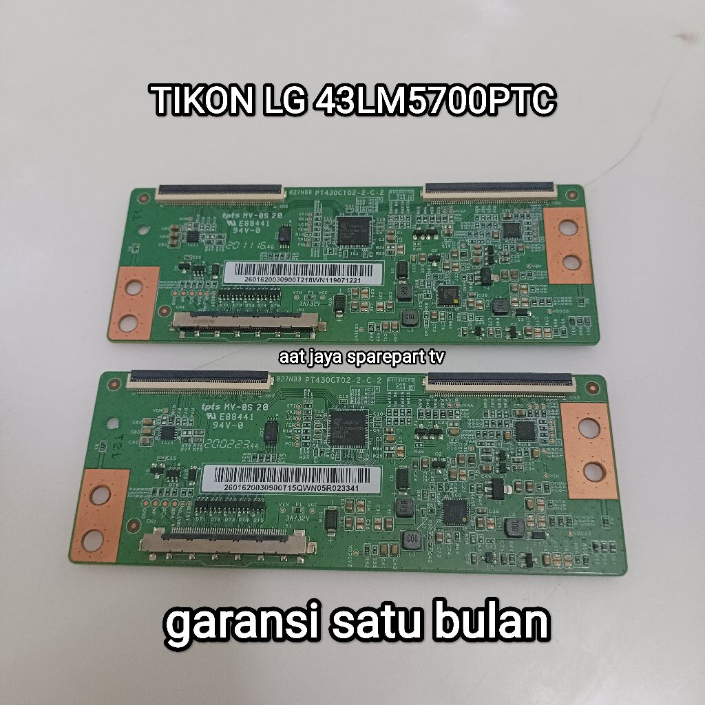 TCON TIKON MESIN TV LED LG 43LM5700PTC TIKON TV LG 43LM5700PTC