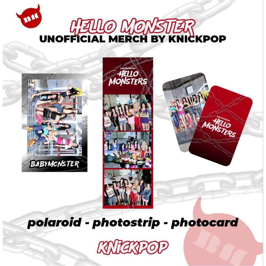 [HELLO MONSTER EDITION] Babymonster Polaroid Photostrip Photocard Merch by Knickpop