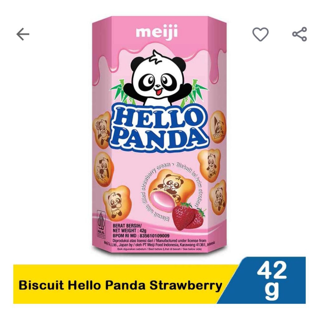 

Meiji Biscuit Hello panda Strawberry 42G