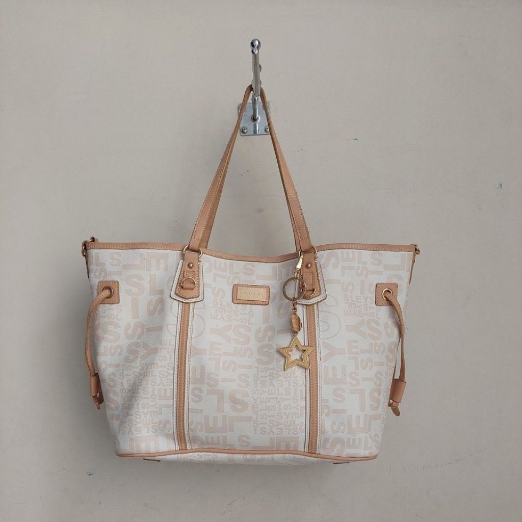 TAS TOTEBAG WANITA TOTE BAG KULIAH KERJA SISLEY PRELOVED PRELOVE SIZE 45 CM