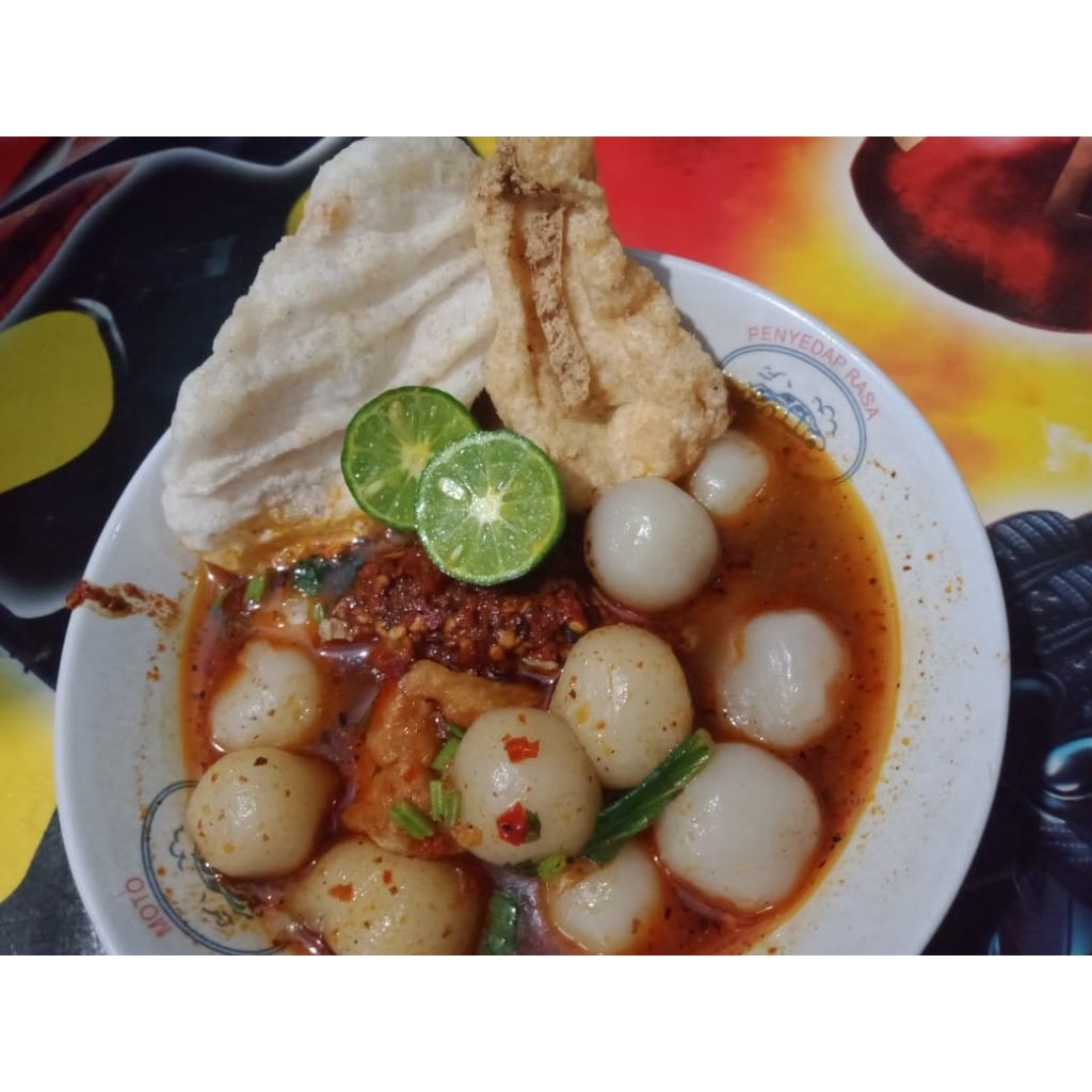 

baso aci isi ayam suwir pedas gurih lezat sudah komplit full bumbu Miyazawa Food Spesial