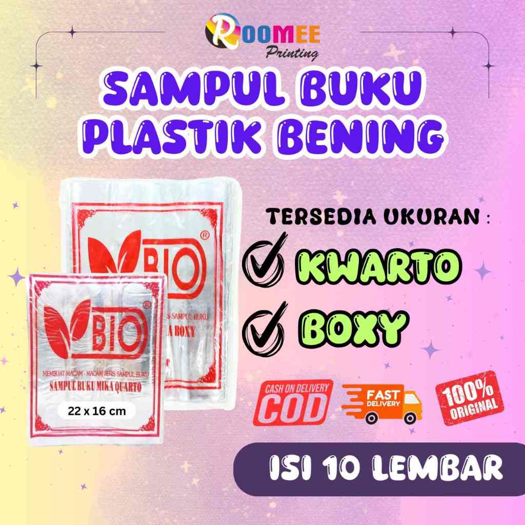 

(ISI 10PCS) SAMPUL PLASTIK BENING BUKU KWARTO (SIDU) & BOXY (CAMPUS) / OPP SUPER TEBAL SEAL / SAMPUL BUKU SEKOLAH / SAMPUL BUKU PELAJARAN
