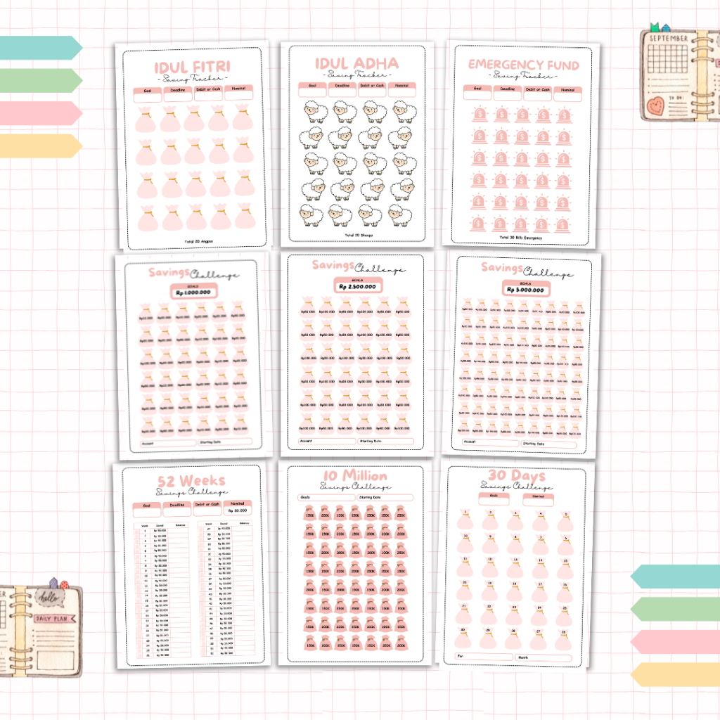 

Savings Challenge Tracker Money Hack - A5