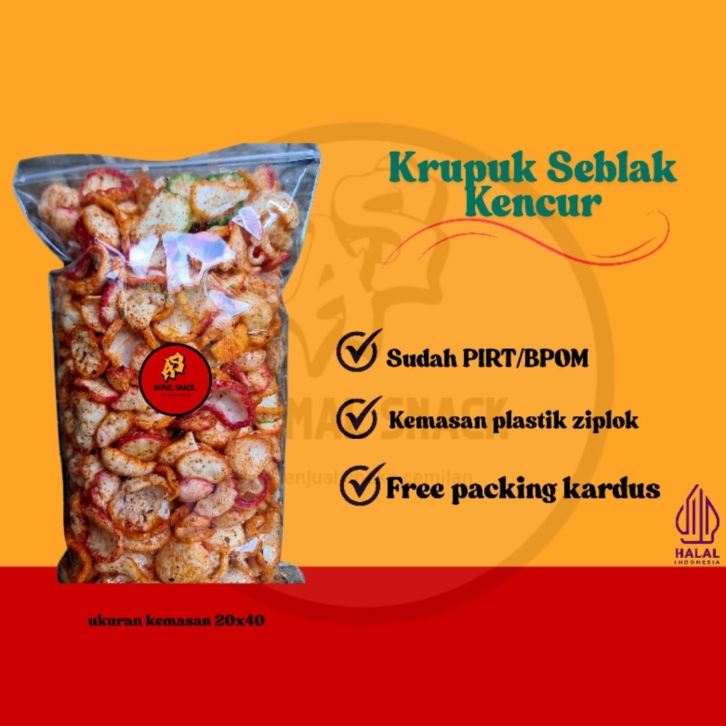 

kripik seblak kencur 250gram dan 500gram