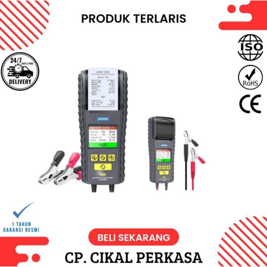 AUTOOL BT860 Car Battery Tester w Printer accu battery crank AKI BT860 Original Autool BT-860