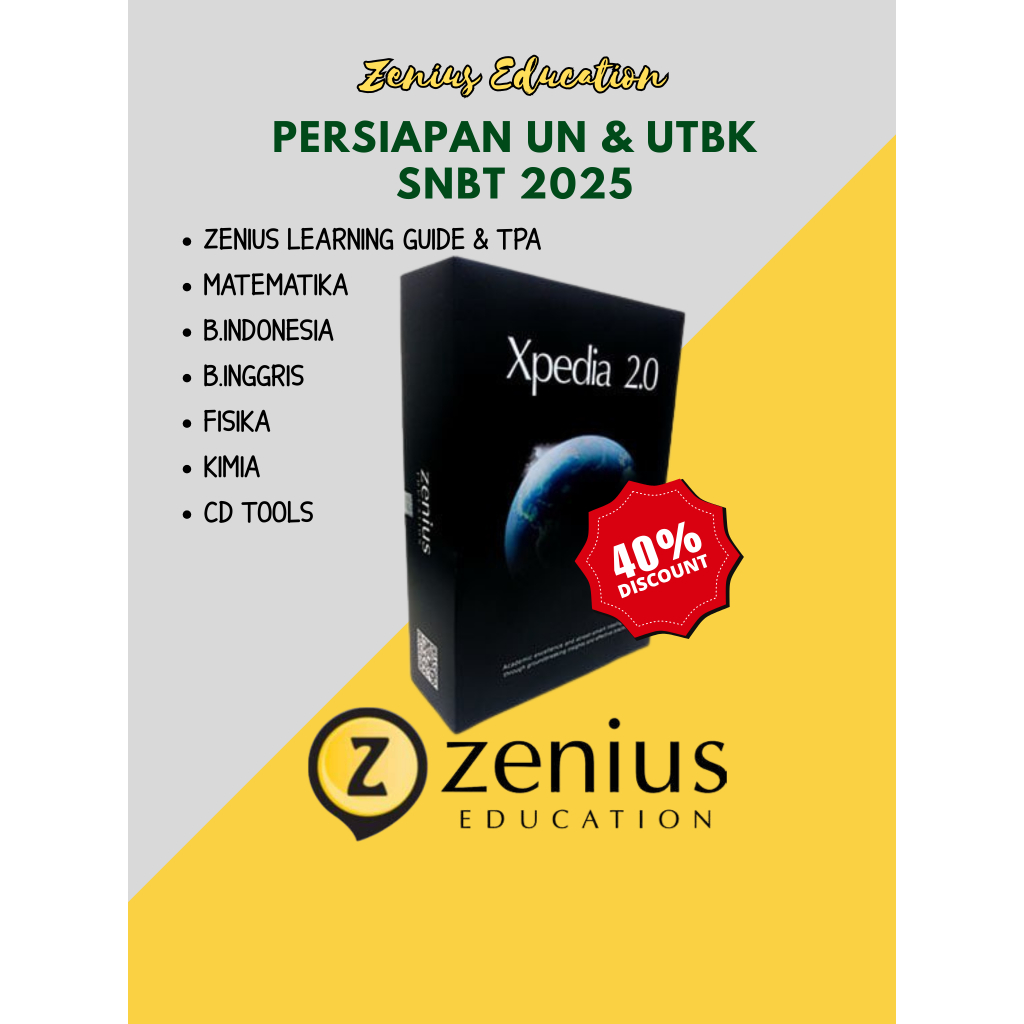 Zenius Education - Paket Belajar Premium UTBK SNBT [Kelas 12 & Gap Year] - Akses Lengkap Video, Soal