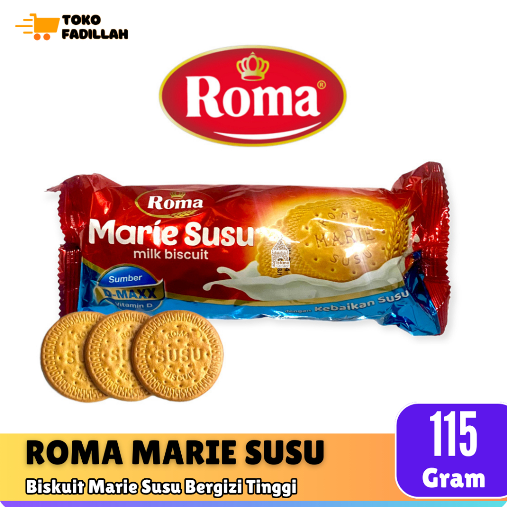 

Roma Marie Susu 115 gr - Biskuit Susu Kaya Vitamin D