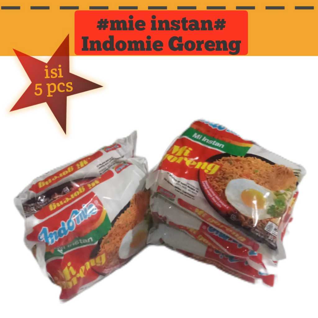 

Indomie Mie Goreng isi 5 Pcs netto 85gX5 Mie Instan Indomie Goreng