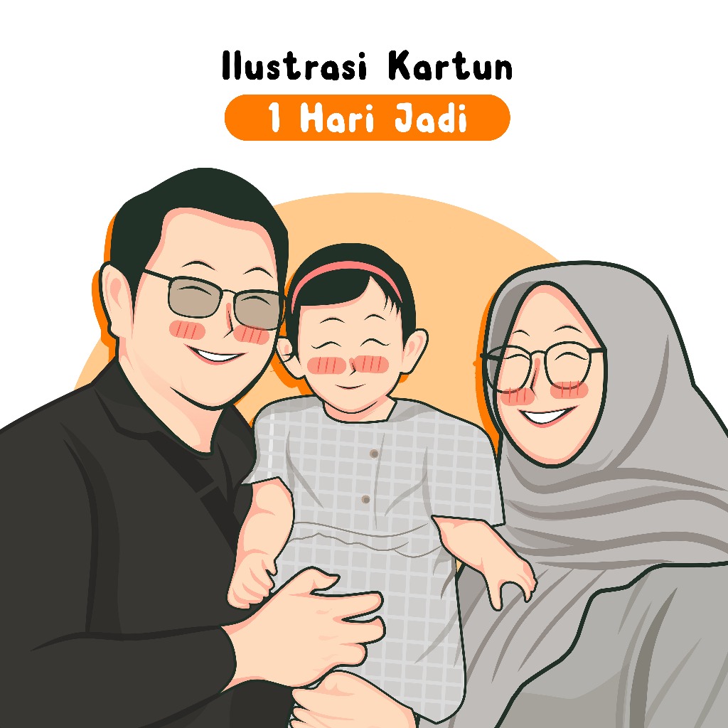Ilustrasi Wajah / Jasa Karikatur / Karikatur Wajah / Doodle / Ilustrasi Digital / Lukis Wajah (SATU 